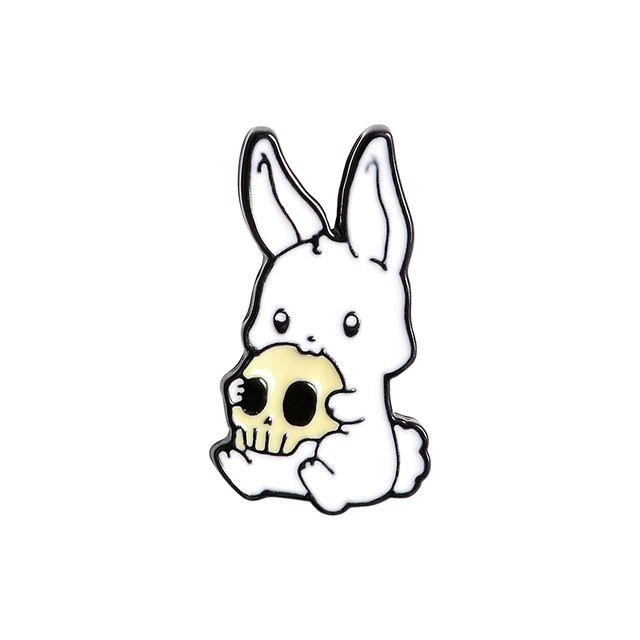 Skull Bunny Pin